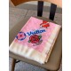 Elegant and noble Baby-like soft touch   synchronized counter [colorful appliqués] cashmere long scarf   clever use of the LV emblem pattern to create an eye-catching and bright look and feel, with a variety of color blo