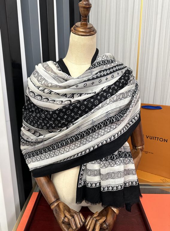 New LV home 2024 latest models   top design is too beautiful, truly awesome   [double-sided 300 support ring velvet long scarf]    physical genuinely beautiful   shawl with prints      regardless of the design of the air