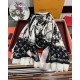 New 2023, LV [300 pcs cashmere long scarf] physical genuinely beautiful   shawl with print   regardless of the design of the airbrush are very in place   details are visible   the entire scarf gives people a big brand au