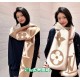 , 『  warm and fashionable. Good quality to give the surprise of the fall and winter! White rich beauty temperament! LV this scarf is super practical and good-looking ah! Very heavy craft, double-sided different color woo