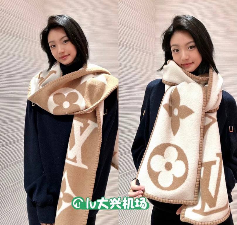 priceWarm and fashionable. Good quality to give the surprise of the fall and winter! White rich beauty temperament.LV this scarf is super practical and good looking ah!!!! Very heavy craftsmanship, double-sided different