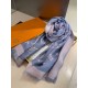 LV jacquard scarf truly awesome  original 11 customized   Miss LV long scarf taken from a fine, lightweight silk-wool blend, eye-catching presentation of the Monogram pattern and tasseled edges, and more Louis Vuitton lo