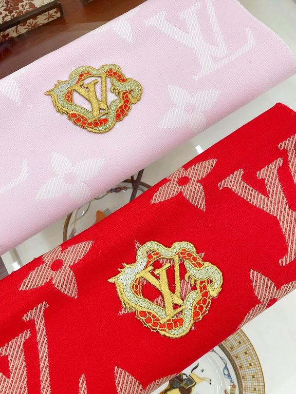 Price.  [High-end original embroidered patch] The Precious Dragon LV Essential scarf welcomes the Lunar New Year with classic elements from the brand. The wool is infused with a Monogram jacquard pattern, and the coiled 