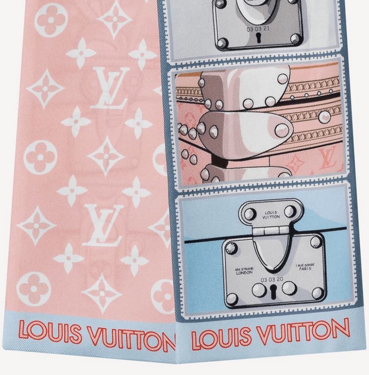 LV [LOCK IT] hair tie  PLV2142 ! Depicting an intricate interplay of the classic Monogram print and the brand's iconic hard case locking pattern, embellished with the Louis Vuitton logo. Innovative printing process prese