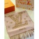 PriceDragon limited models oatmeal pink LV scarf! LV letters and brilliant as jewelry Monogram pattern re-fill the brand's charm to the soft style to tell the romantic words! Size 45cm  195cm, Material 100% lamb wool fee