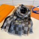 Explosive arrivals LV Checkerboard Classic Checkerboard Scarf for men and women   Soft and cozy cashmere brings the warmest and most intimate care this season   Top quality   Cashmere yarn weaves a beautiful and exquisit