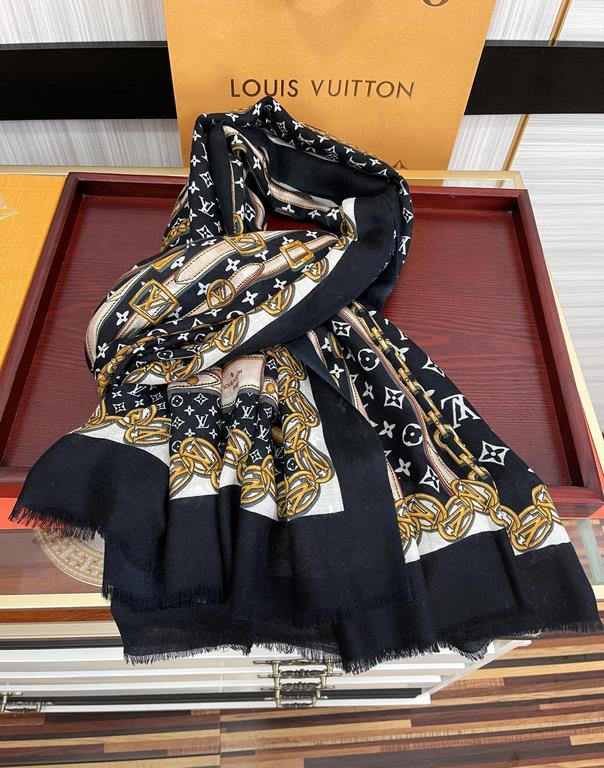 New LV home 2023 latest models   top design is too beautiful, truly awesome   [double-sided 300 support ring velvet long scarf]    physical genuinely beautiful   shawl with prints      regardless of the design of the air