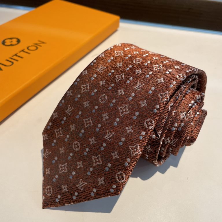 PricePackaging    counter with    exquisite small Logo jacquard, low-key luxury atmosphere of the color scheme, this tie will be Lv's iconic Damier pattern in the same tone of color technique interpretation of more elega