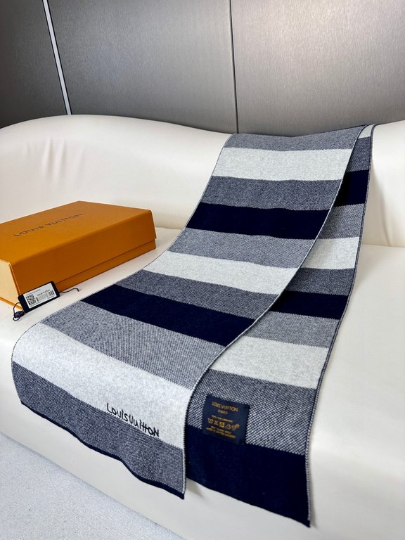 Lv pop-up arrives! Knitted Stripes]  Universal scarf for men and women, low-key color scheme more enjoyable fashion high-end, 100% knitted cashmere classic stripes knitted   scarf   high cutting-edge products  , fashiona