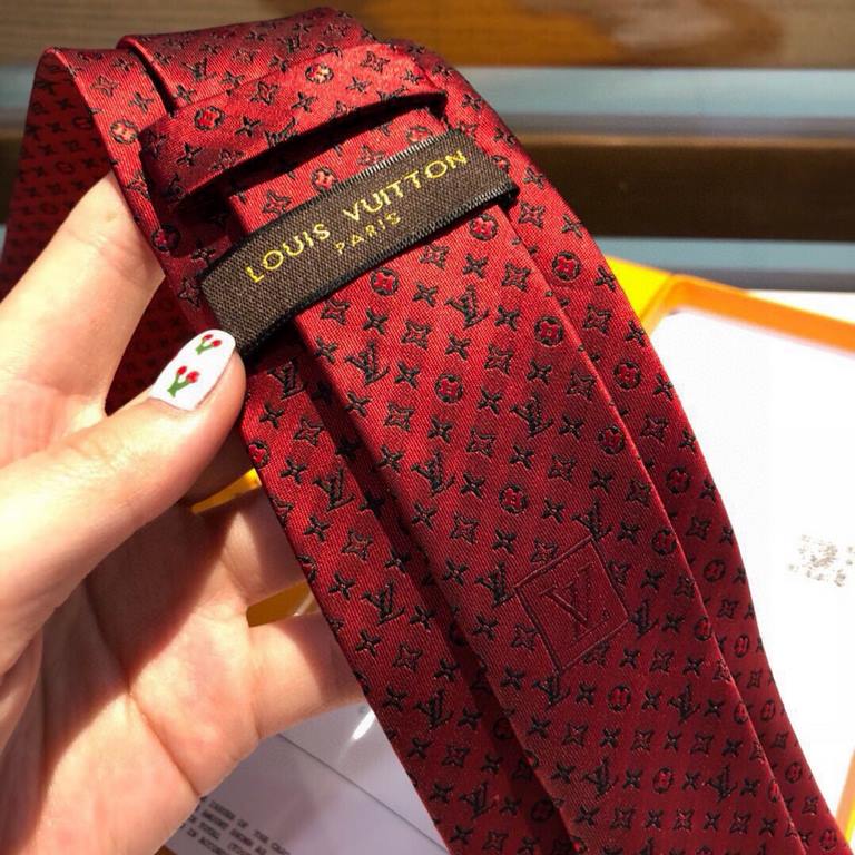 PricePackaging LV old flowers tie Louis Vuitton classic tie   old flowers jacquard design, men's must-have single product super stylish!