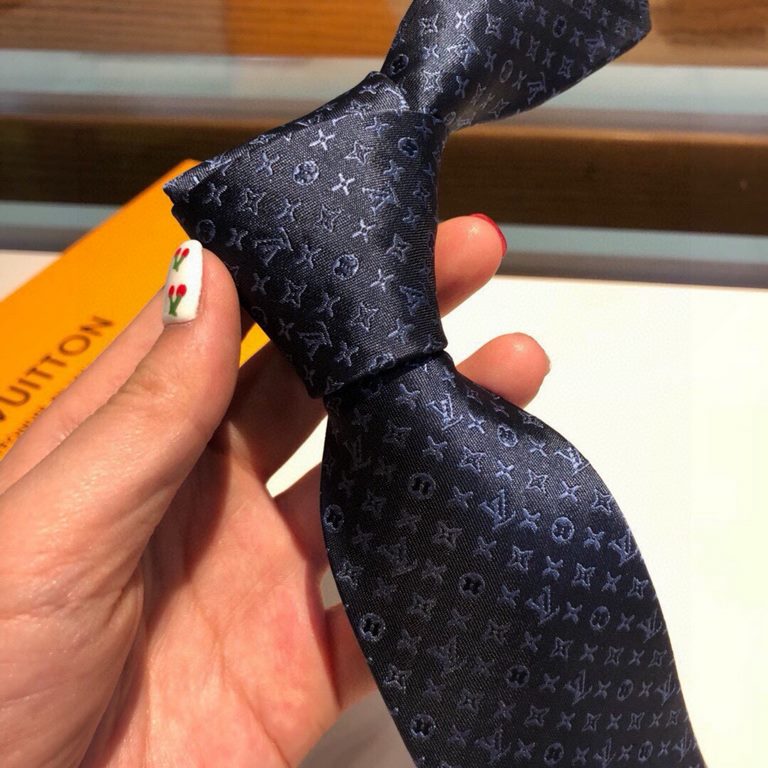 PricePackaging LV old flowers tie Louis Vuitton classic tie   old flowers jacquard design, men's must-have single product super stylish!