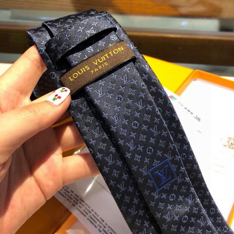 PricePackaging LV old flowers tie Louis Vuitton classic tie   old flowers jacquard design, men's must-have single product super stylish!