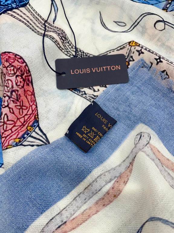 Price   new on   counter synchronization   LV new [hot air balloon   long scarf] to attention gesture about the Louis Vuitton bloodline of the spirit of travel and the pattern of fusion of the Monogram elements come toge