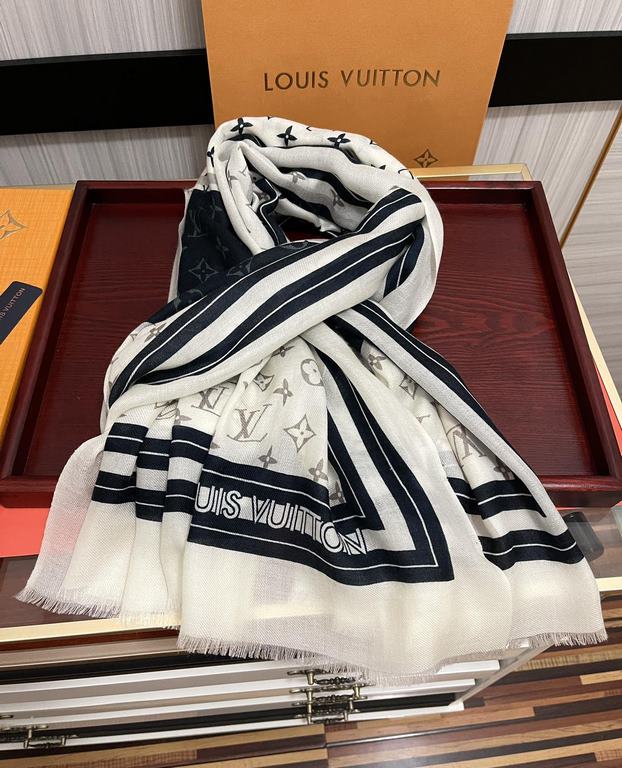 New LV 2023 latest models   top design is too beautiful, truly awesome   [double-sided ring velvet long scarf]    physical genuinely beautiful   shawl with prints      regardless of the design of the airbrush are very in