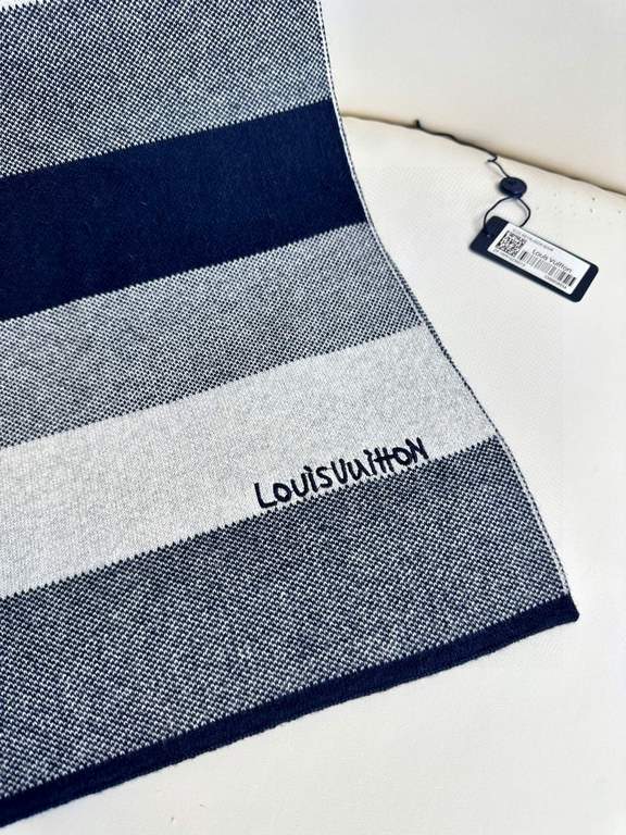 Price 2023 Lv pop-up arrives! Knitted stripes]  Universal scarf for men and women, low-key color scheme more enjoyable fashion high-end, 100% knitted cashmere classic stripes knitted   scarf   high cutting-edge products 