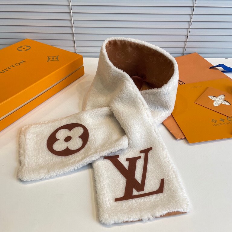 New shipments]   LV Shearling Teddy Scarf Fall and winter coat good friend! The latest models,, put out a small amount of basically empty seconds, this time to grab grab, super versatile, 110  17cm. lamb wool short fur s