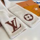 New shipments]   LV Shearling Teddy Scarf Fall and winter coat good friend! The latest models,, put out a small amount of basically empty seconds, this time to grab grab, super versatile, 110  17cm. lamb wool short fur s