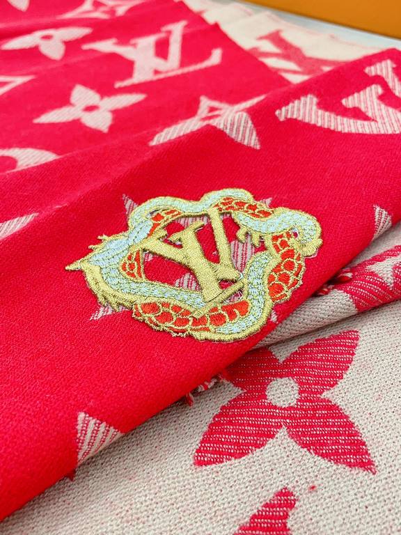 Price.  [High-end original embroidered patch] The Precious Dragon LV Essential scarf welcomes the Lunar New Year with classic elements from the brand. The wool is infused with a Monogram jacquard pattern, and the coiled 