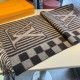 Price New on   Counter synchronization   Donkey's new [L Stripe Checkerboard Long Scarf] unisex, LV Gra price  hical scarf with striking stripes in the classic Damier pattern and oversized LV letters, with a rustic tasse