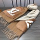 LV new shawl scarf, continue the winter classic   cashmere embellished with rabbit fur pockets, inlaid Monogram pattern more noble, long fringe for large L letter and Monogram floral trim. 190 x 46.cm Pocket rabbit fur L