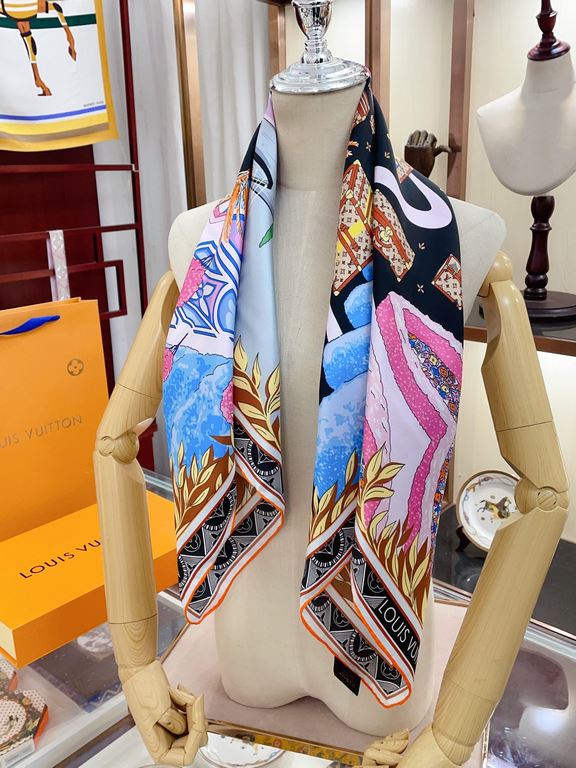 The color is fresh and rich very delicate and celebrity temperament! Goods do not wait for people, like can not miss Oh   [composition size 90X90cm 100% twill silk]