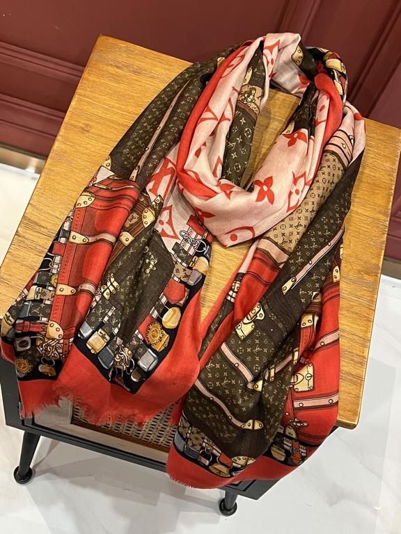 lv counter new [animal theme cattle long scarf]   beautiful [tears] Royal Hall of Fame level superb  2022 new counter on sale Classic logo pattern design style   plus rich Gucci themed characteristic elements of the tige