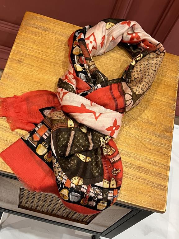 lv counter new [animal theme cattle long scarf]   beautiful [tears] Royal Hall of Fame level superb  2022 new counter on sale Classic logo pattern design style   plus rich Gucci themed characteristic elements of the tige