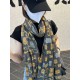 The new Lv print with the classic Monogram pattern and many of Louis Vuitton's signature design elements give this new scarf an enduring fashionable appeal. This scarf will add a touch of sophistication to a classic or t