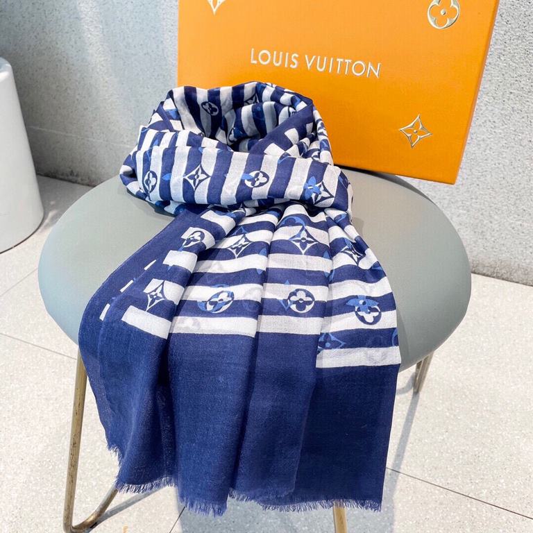 LV scarf truly awesome  original 11 customized   Miss LV long scarf taken from fine lightweight cashmere, eye-catching presentation of the Monogram pattern and tassel trim, but also the Louis Vuitton logo embellished bot