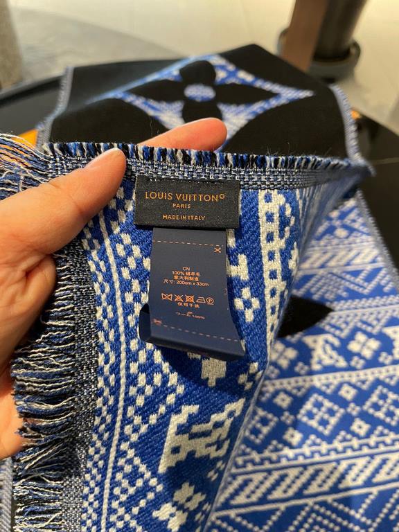 Louis Vuitton LOUIS VUITTONO Counter synchronization, LV fashionable senior high-end wool scarf! Can be formal, can be casual, very fashionable men and women with the same design.LV this weaving method is more difficult,