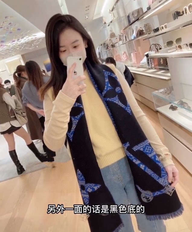 Louis Vuitton LOUIS VUITTONO Counter synchronization, LV fashionable senior high-end wool scarf! Can be formal, can be casual, very fashionable men and women with the same design.LV this weaving method is more difficult,