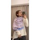 LV jacquard scarf truly awesome  original 11 customized   Miss LV long scarf taken from a fine, lightweight silk-wool blend, eye-catching presentation of the Monogram pattern and tasseled edges, and more Louis Vuitton lo