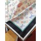 Price  SLV2335 Original Lv [WISHLIST] Square Scarf 90cm Edition, the square scarf becomes an exhibition space for Louis Vuitton's iconic creations, depicting the brand's handbag, hard case and accessories motifs in a sil