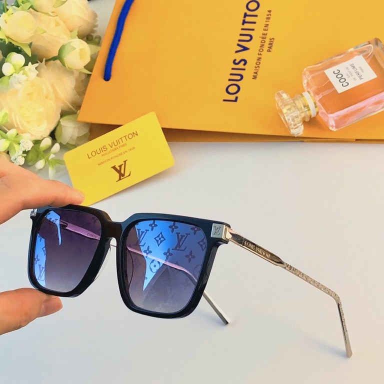 LV2024 new Korean version of the square large frame simple sunglasses fashion trend personality net red men and women with the same paragraph sunglasses tide