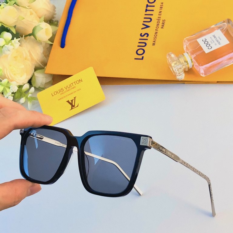 LV2024 new Korean version of the square large frame simple sunglasses fashion trend personality net red men and women with the same paragraph sunglasses tide