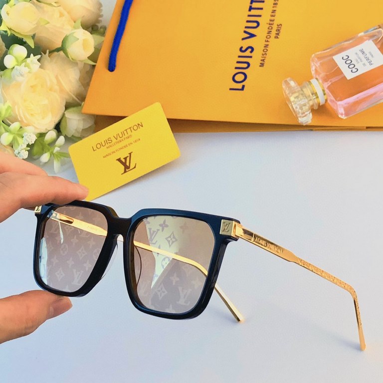 LV2024 new Korean version of the square large frame simple sunglasses fashion trend personality net red men and women with the same paragraph sunglasses tide