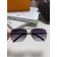 LV Louis Vuitton Sunglasses can be matched with near with myopia metal sunglasses men's fashion retro sunshade square frame glasses double beam sunglasses female models