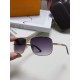 LV Louis Vuitton Sunglasses can be matched with near with myopia metal sunglasses men's fashion retro sunshade square frame glasses double beam sunglasses female models