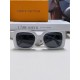 Lv Louis Vuitton 2024 new small red book retro small square frame polarized sunglasses for women white UV protection hollow small face sunglasses for men and women