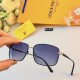 LV sunglasses rectangular single beam polarized sunglasses metal frame sunglasses men's driving fishing to see the fish drift anti-glare