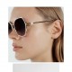 New New Louis Vuitton LV Women's Eyeglasses Sunglasses Metal Frame Hexagonal Pearl Round Sunglasses Sunglasses Z2016U