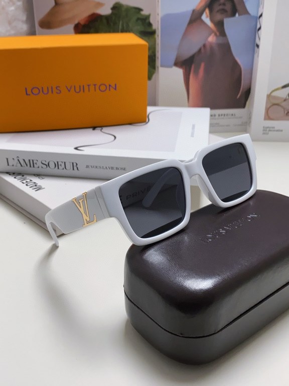 LV Louis Vuitton new sunglasses retro personality avant-garde sunglasses model model high quality plate high quality box