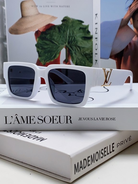 LV Louis Vuitton new sunglasses retro personality avant-garde sunglasses model model high quality plate high quality box