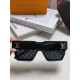 LV Louis Vuitton European and American large frame one-piece sunglasses Wang Hedi the same street beat tide cool glasses fashion inlaid diamond square men and women sunglasses