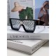 LV Louis Vuitton European and American large frame one-piece sunglasses Wang Hedi the same street beat tide cool glasses fashion inlaid diamond square men and women sunglasses