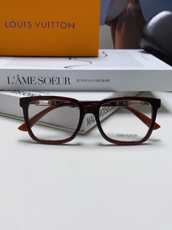 Lv Louis Vuitton 2024 new Wang Yibo Yang Yang Yu Wenle the same glasses frame men retro large face anti-blue light myopia glasses frame Men and women universal optical frame