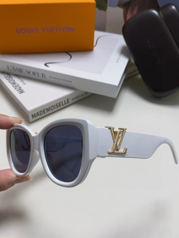 LV Louis Vuitton Retro cat eye butterfly sunglasses women large frame spicy girl round face show face small advanced sense of ultraviolet protection sunglasses tide ladies glasses