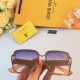 LV2024 new square large frame metal letters sunglasses European and American fashion trend personality net red ladies sunglasses tide