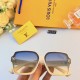 LV2024 new square large frame metal letters sunglasses European and American fashion trend personality net red ladies sunglasses tide