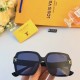 LV2024 new square large frame metal letters sunglasses European and American fashion trend personality net red ladies sunglasses tide